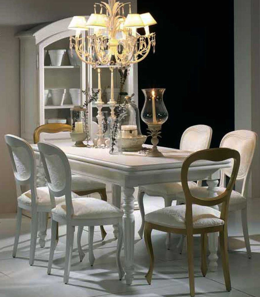 Comedor Ambar muebles | Mesa De Comedor Blanca Provenzal Marsella Y Sillas