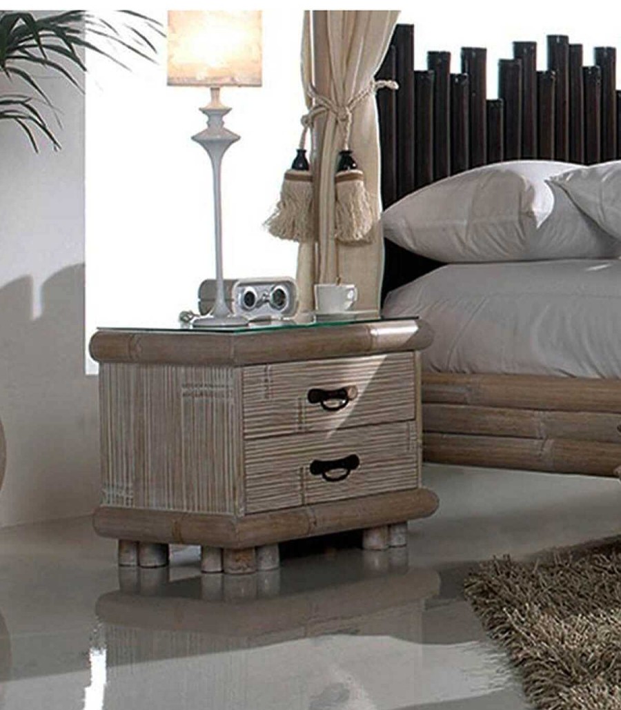 Dormitorio Ambar muebles | Mesita De Noche De Bamb Sanpe