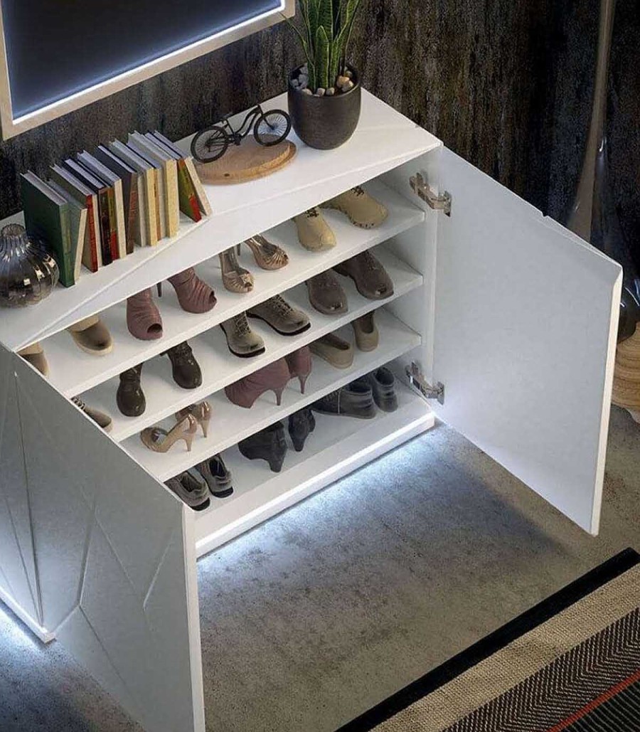 Auxiliares Ambar muebles | Zapatero Moderno Con Luz Led Azkary Zii.10