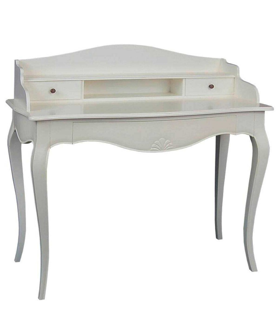 Auxiliares Ambar muebles | Mesa Escritorio Vintage Blanca Maison