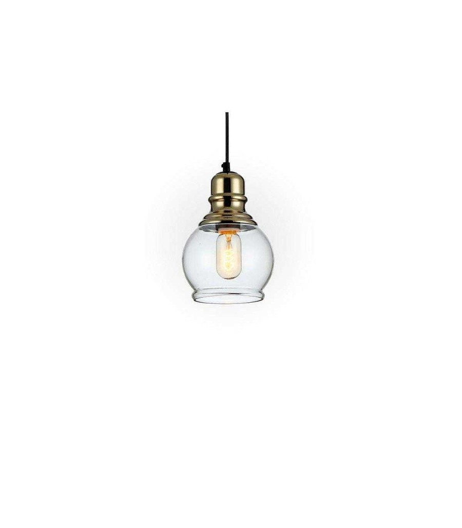 Iluminaci N Ambar muebles | L Mpara Colgante Vintage 3 Luces Baxter