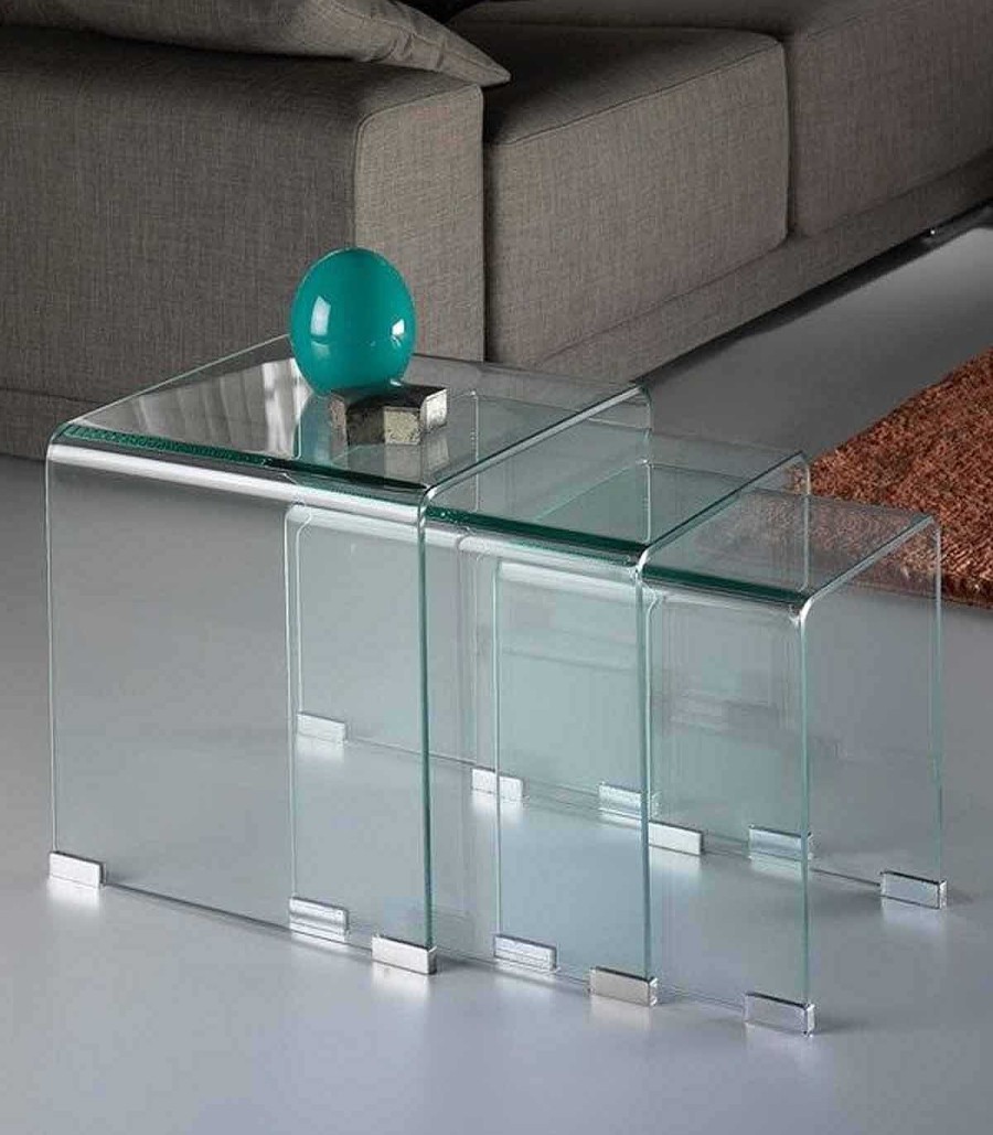 Sal N Ambar muebles | Mesas Nido Glass Transparente