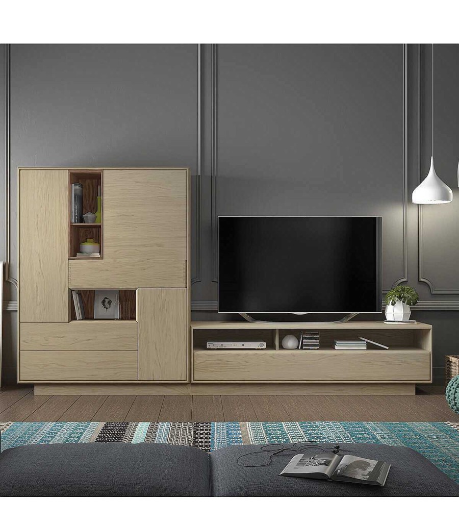 Sal N Ambar muebles | Composici N Modular Tv Moderna Lunde