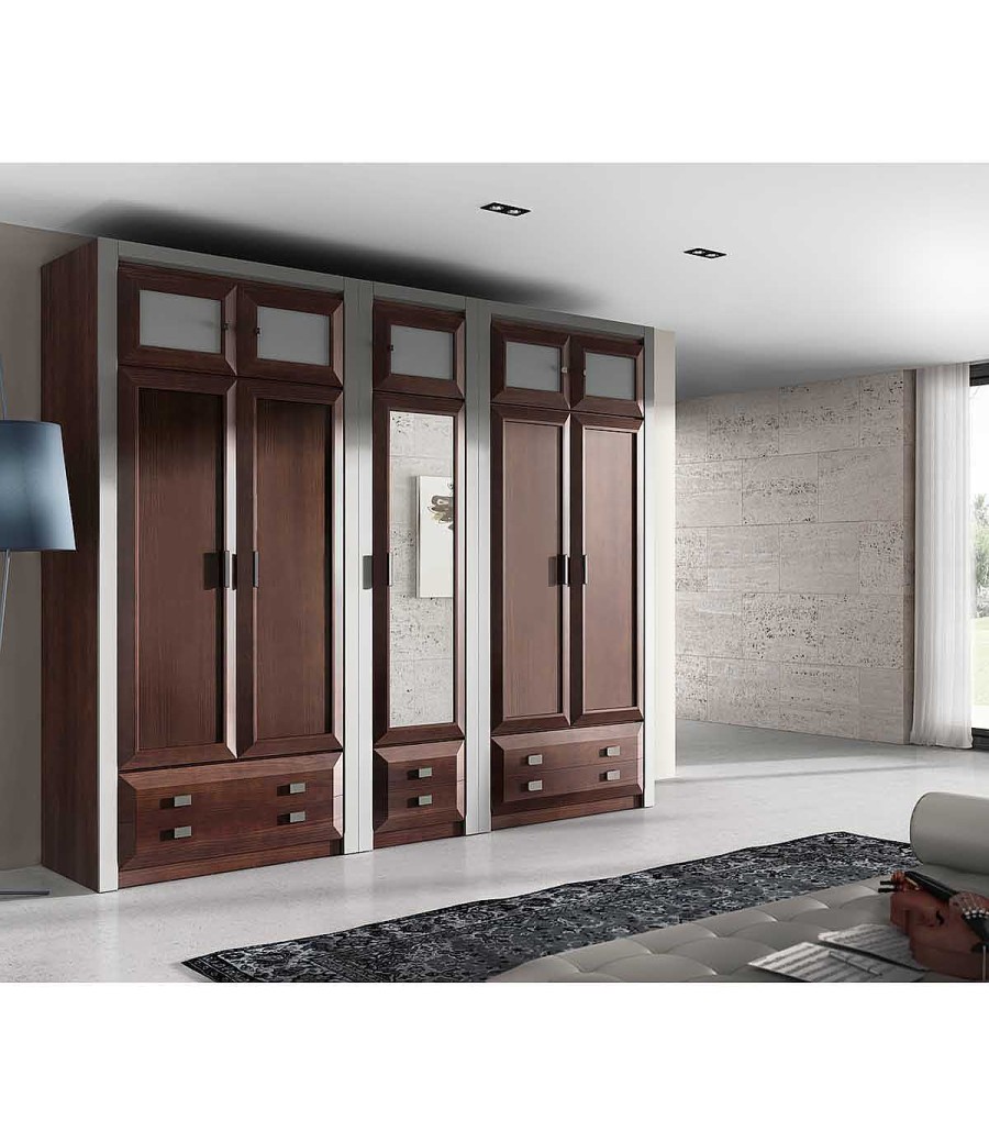 Dormitorio Ambar muebles | Armario Moderno 5 Puertas Numpe