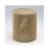 Sal N Ambar muebles | Pouf Moderno En Metal Dorado Edro