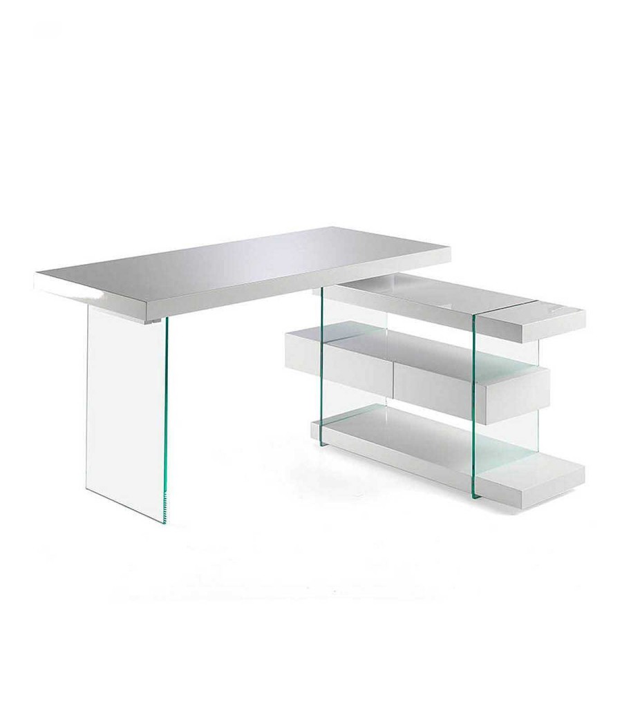 Despacho Ambar muebles | Mesa Escritorio Moderna Blanca Ketra