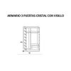 Dormitorio Ambar muebles | Armario Infantil Babet 3 Puertas