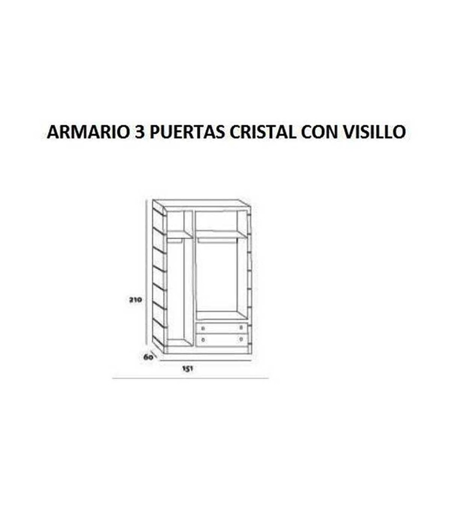 Dormitorio Ambar muebles | Armario Infantil Babet 3 Puertas