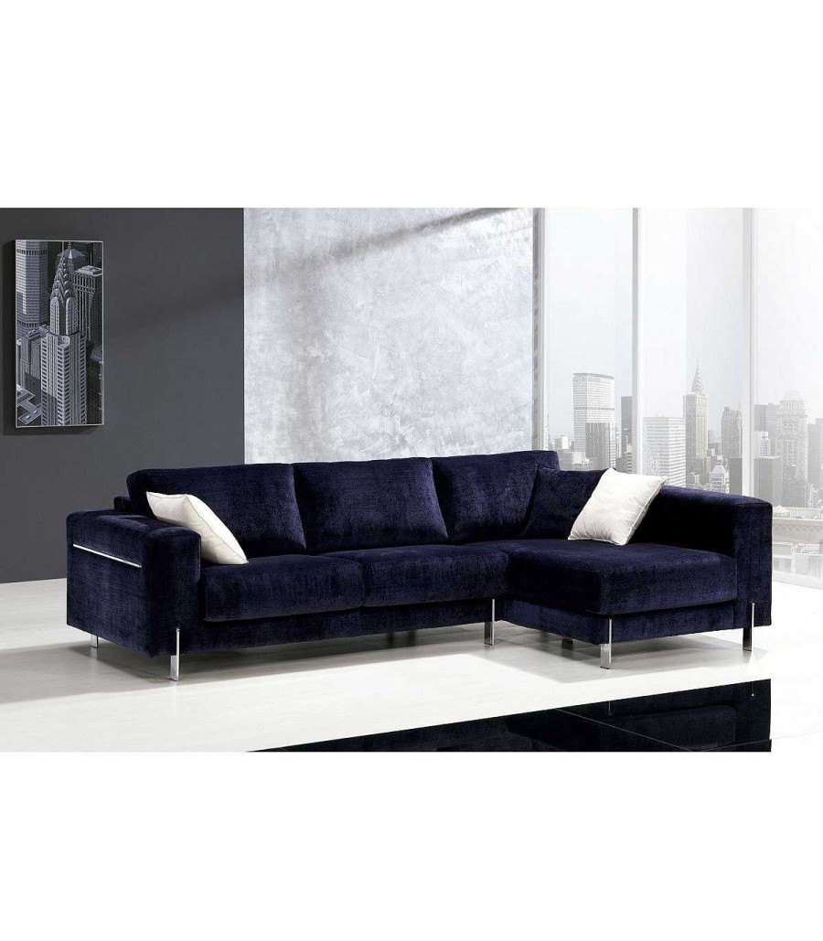 Sal N Ambar muebles | Sof Chaise Longue Moderna 3 Plazas Davincci