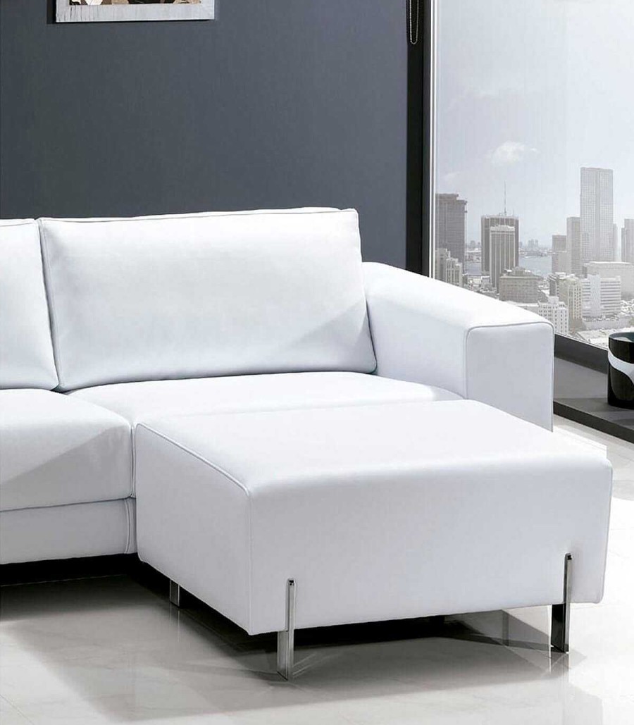 Sal N Ambar muebles | Sof Moderno 4 Plazas Blanco Davincci