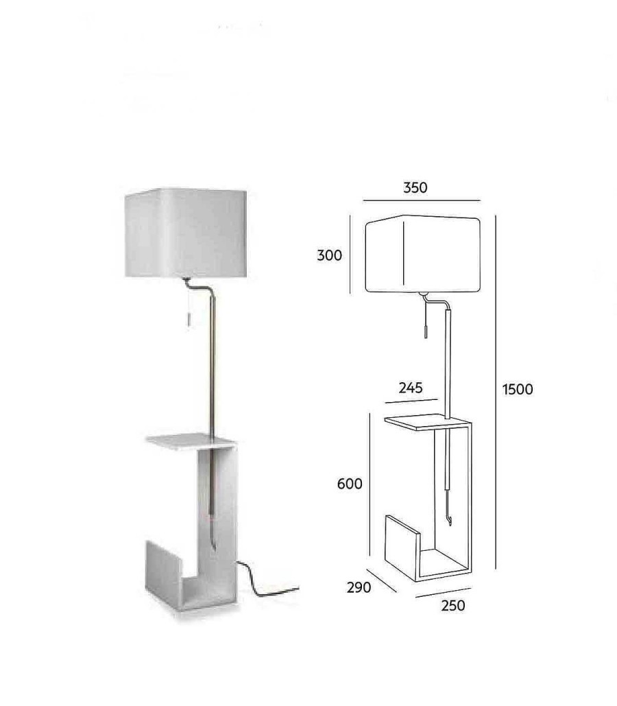 Iluminaci N Ambar muebles | L Mpara De Pie Moderna Bertiz