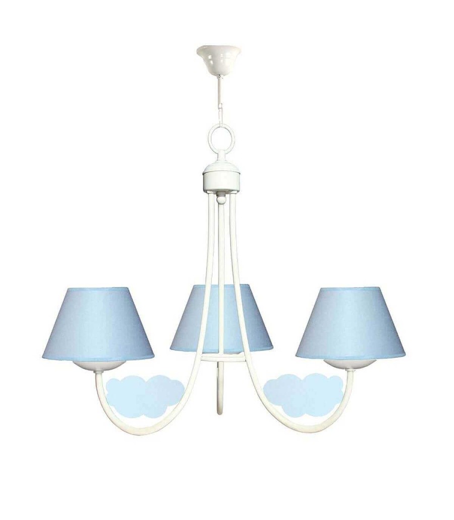 Iluminaci N Ambar muebles | L Mpara Infantil 3 Luces Nube