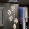 Iluminaci N Ambar muebles | Colgante Moderno 5 Luces Cromo Roc O