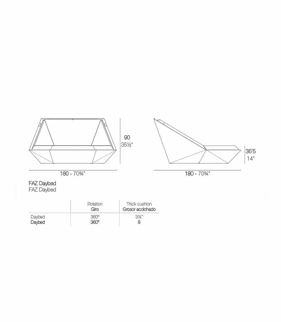 Jard N Ambar muebles | Daybed Faz Vondom