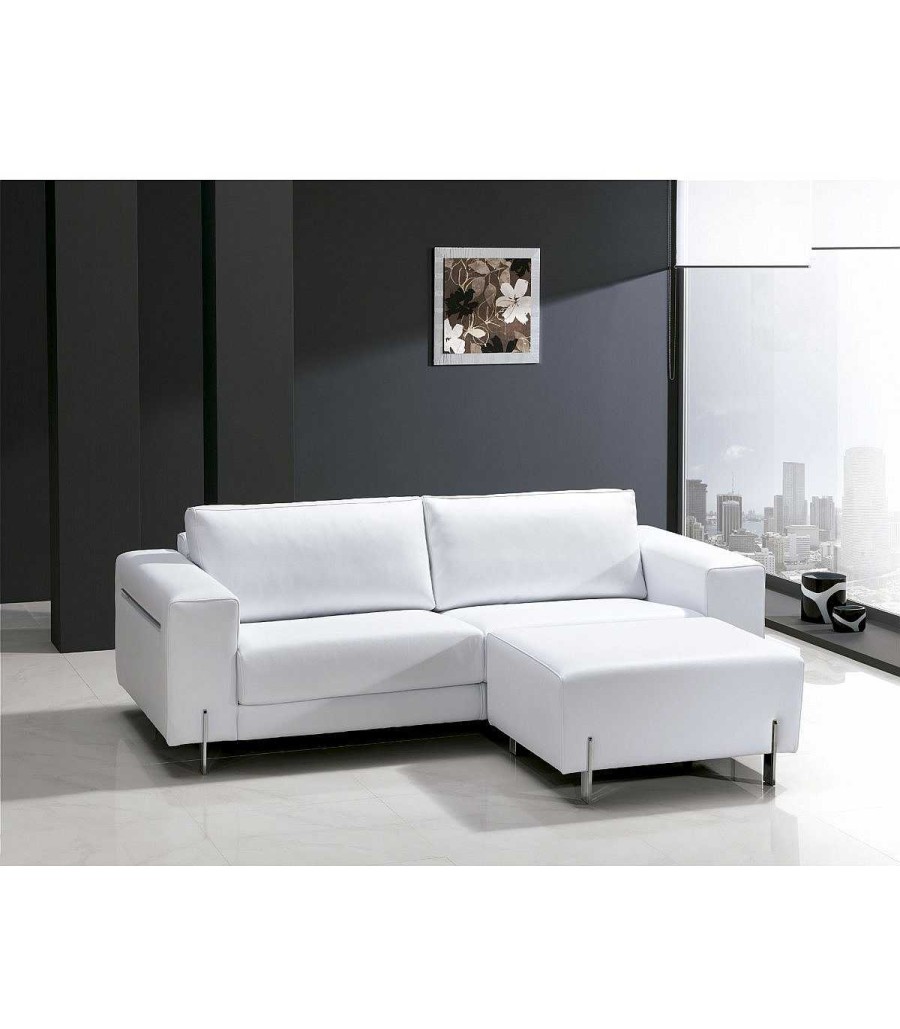 Sal N Ambar muebles | Sof Moderno 4 Plazas Blanco Davincci