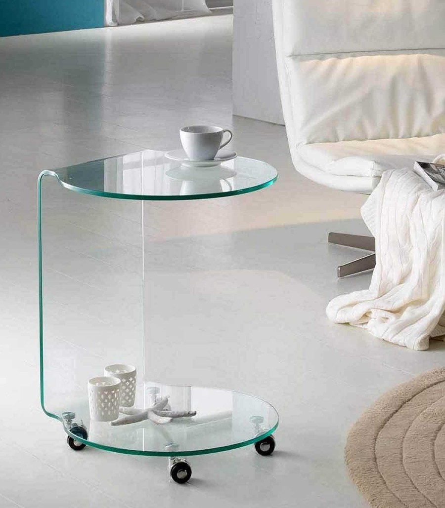 Sal N Ambar muebles | Mesa Auxiliar De Cristal Glass