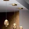 Iluminaci N Ambar muebles | Colgante Moderno 1 Luz Oro Roc O