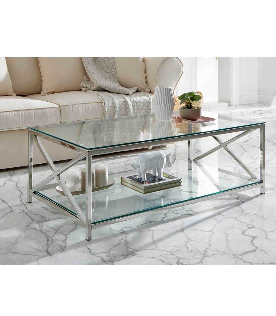 Sal N Ambar muebles | Mesa Sal N De Cristal Moderna Hawai