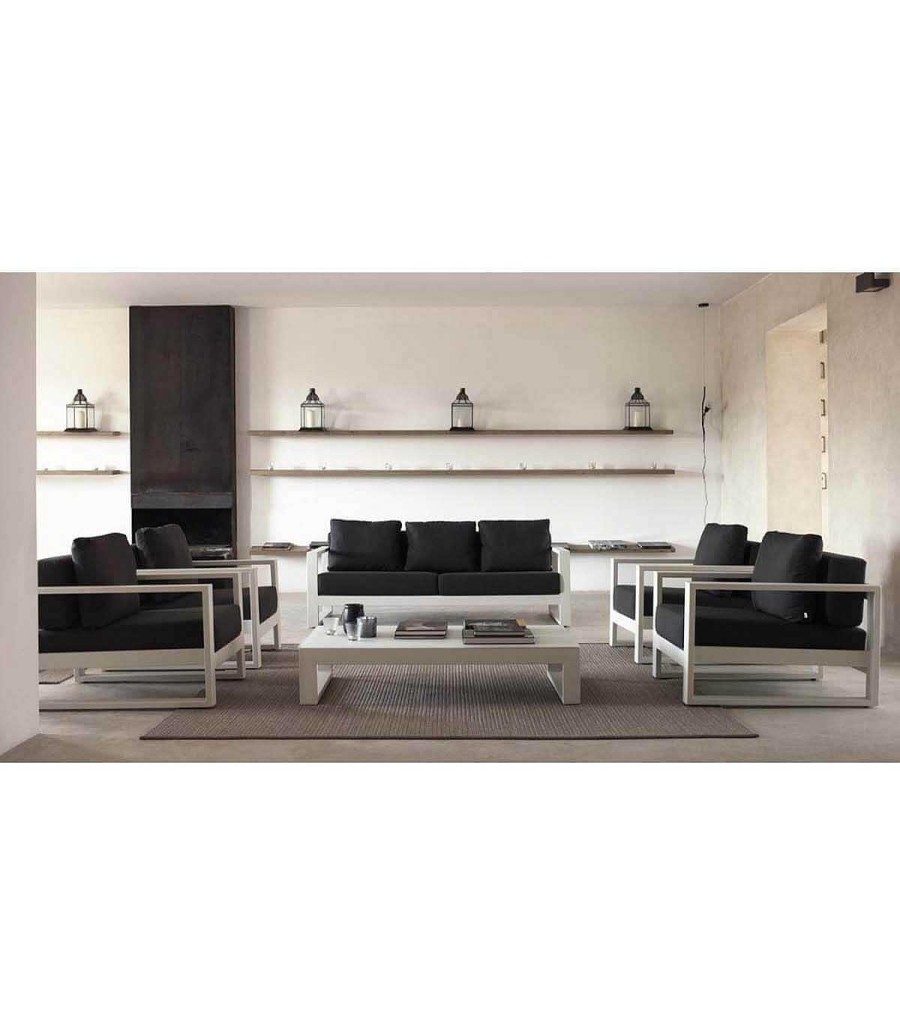 Jard N Ambar muebles | Mesa De Centro Blanca Para Terraza Y Jard N Bismarck