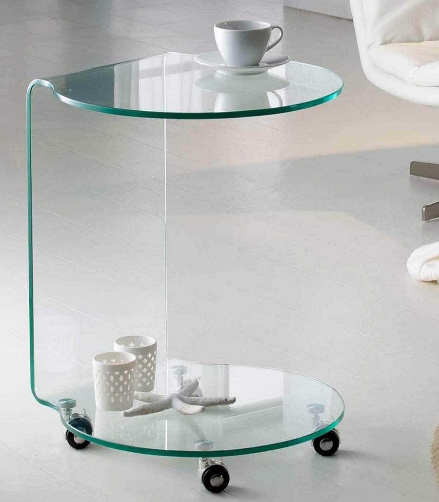 Sal N Ambar muebles | Mesa Auxiliar De Cristal Glass