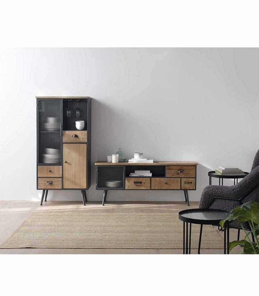 Sal N Ambar muebles | Mueble De Tv De Estructura Met Lica Lirio