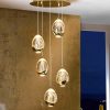 Iluminaci N Ambar muebles | Colgante Moderno 5 Luces Oro Roc O