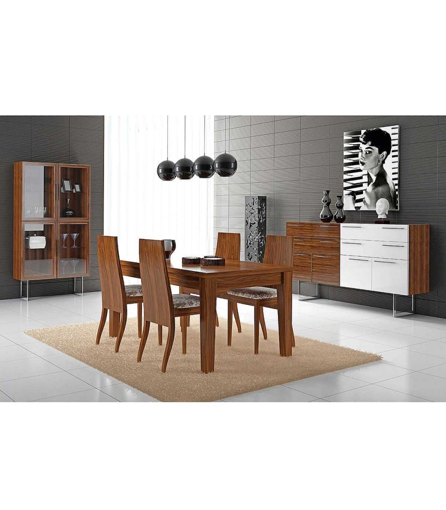 Comedor Ambar muebles | Vitrina Moderna Cuatro Puertas Calipso