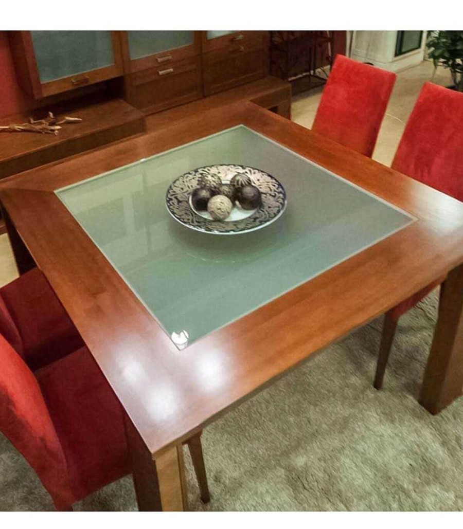 Comedor Ambar muebles | Mesa Moderna Cuadrada De Comedor Esperia