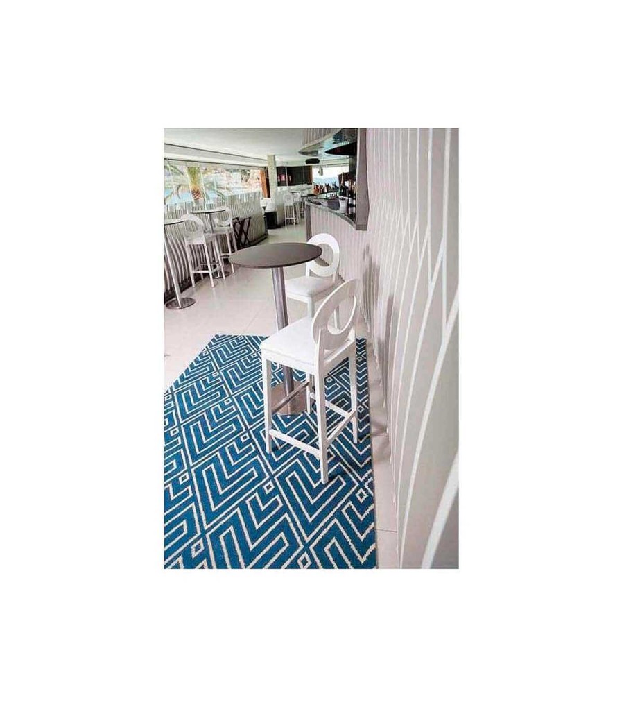 Decoraci N Ambar muebles | Alfombra Moderna Geom Trica Azul