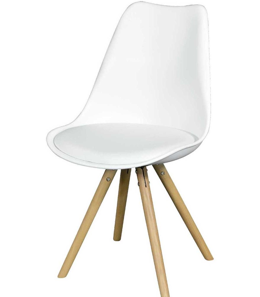 Comedor Ambar muebles | Silla Moderna Blanca Trebol