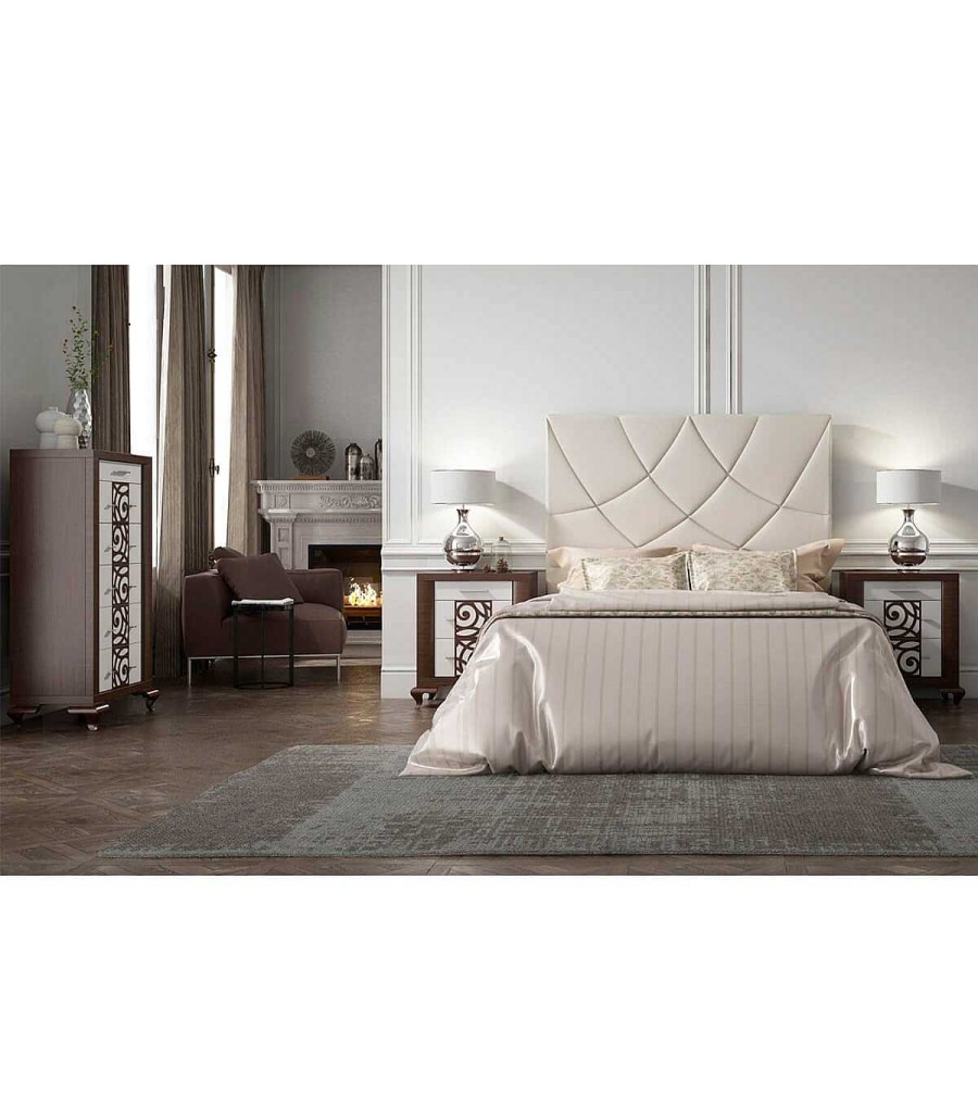 Dormitorio Ambar muebles | Cabecero Tapizado Blanco Candle