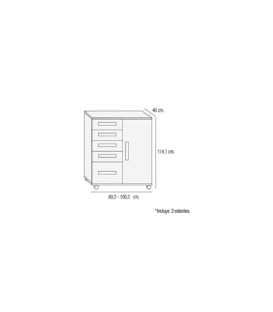 Juvenil Ambar muebles | Mueble Auxiliar Infantil Becky